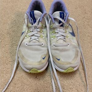 Nike White and Blue Running Shoes